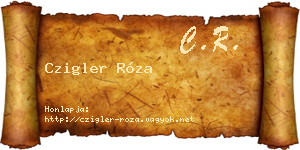 Czigler Róza névjegykártya